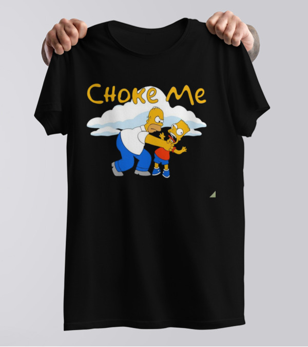 The Simpson Choke Me Bart Cloud Scene T-Shirt