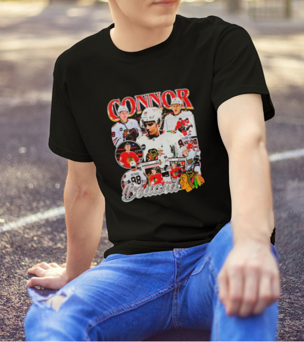 Connor Bedard Chicago Blackhawks NHL Player Collage T-Shirt