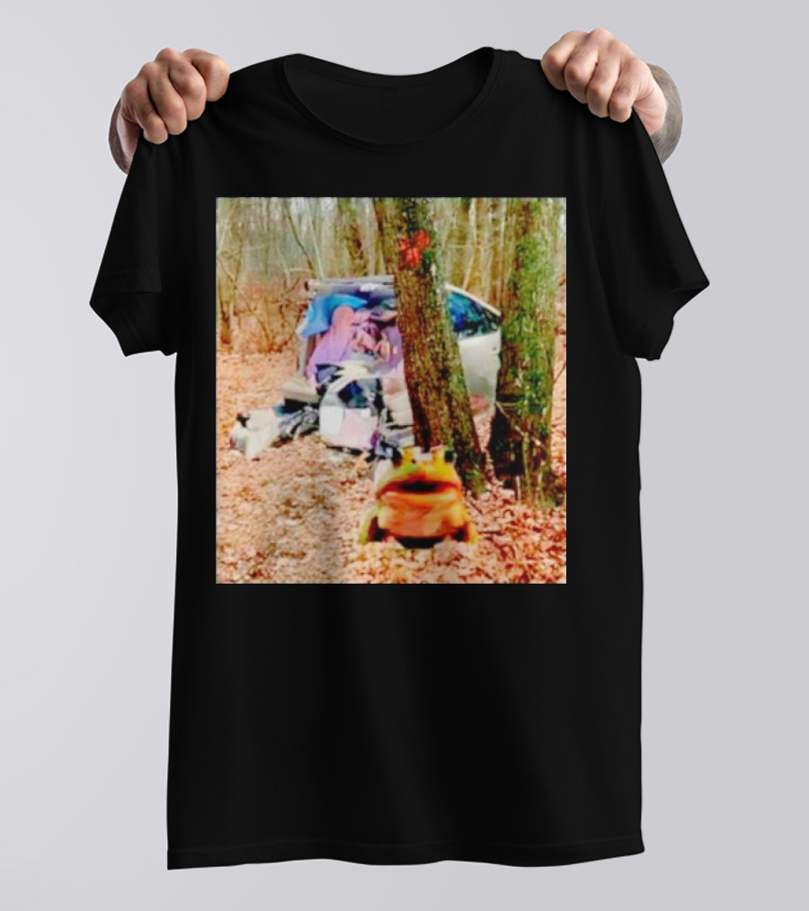 Frogged Undertime Slopper Car In The Woods T-Shirt