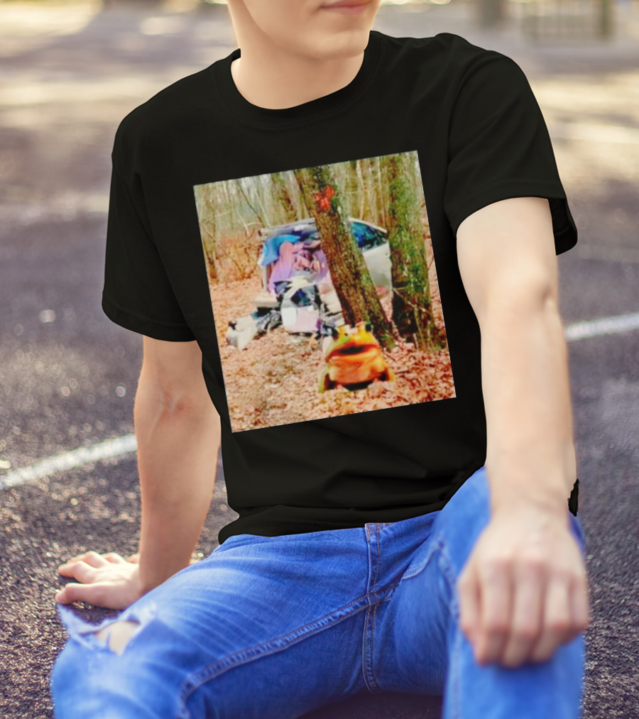 Frogged Undertime Slopper Car In The Woods T-Shirt