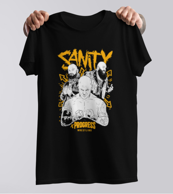 Sanity X Progress Wrestling Trio Fighters T-Shirt