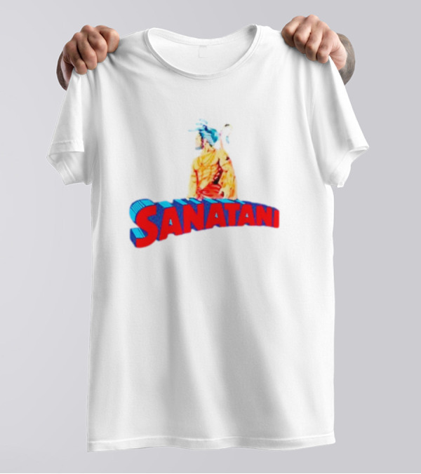 Sanatani Warrior Artwork Featuring Traditional Figure T-Shirt