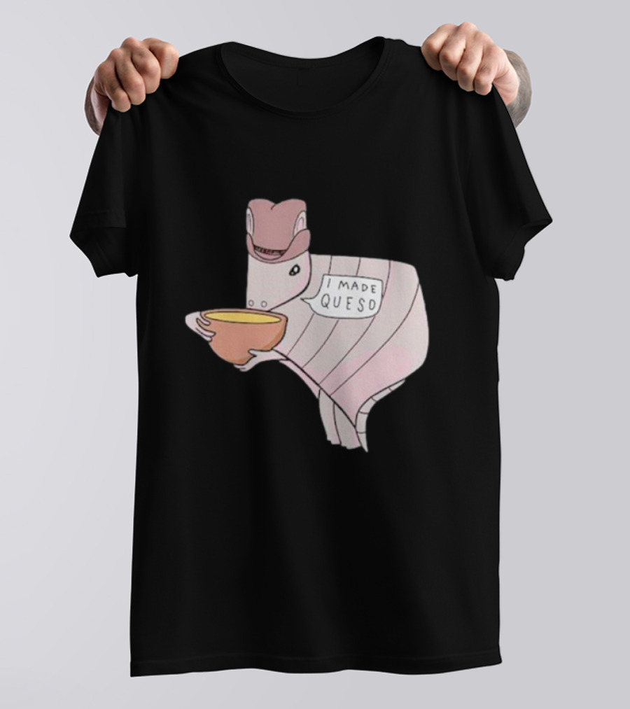 Texas I Made Queso Armadillo With Cowboy Hat T-Shirt