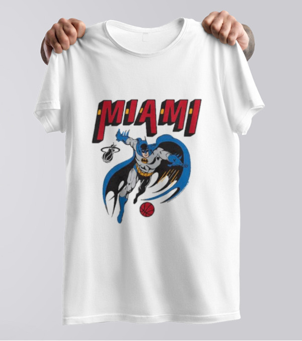 Batman Miami Heat Superhero Basketball Adventure T-Shirt