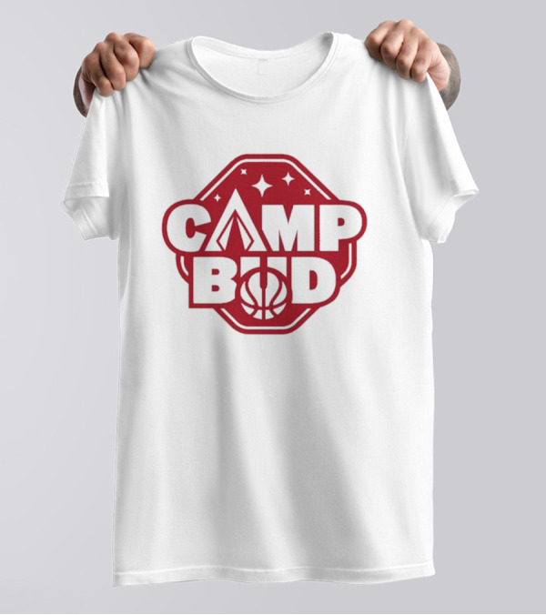 CAMP BUD Basketball Stars And Tent T-Shirt