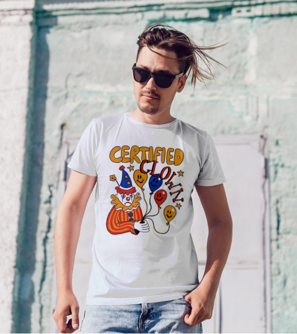 CERTIFIED CLOWN Balloons And Stars T-Shirt