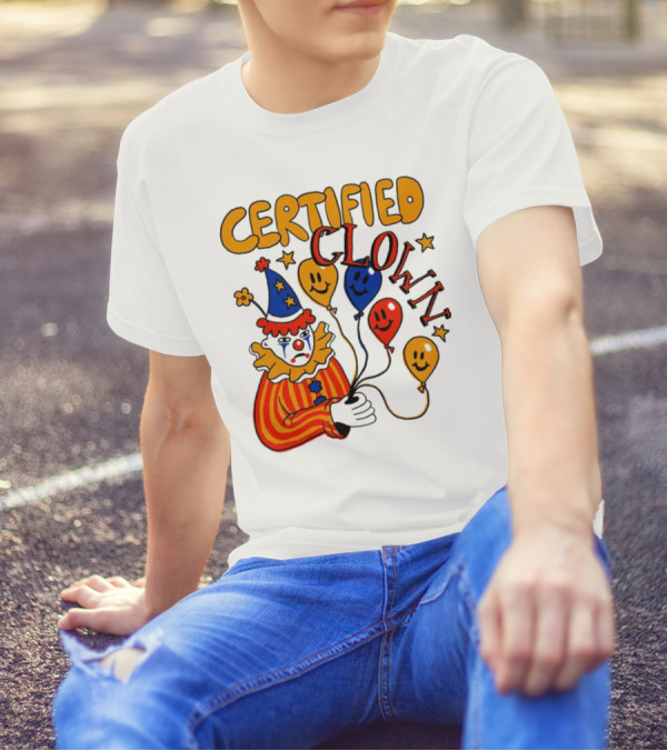 CERTIFIED CLOWN Balloons And Stars T-Shirt