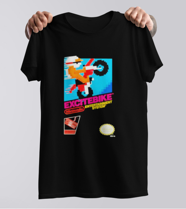Excitebike Nintendo Entertainment System Retro Game Cover T-Shirt
