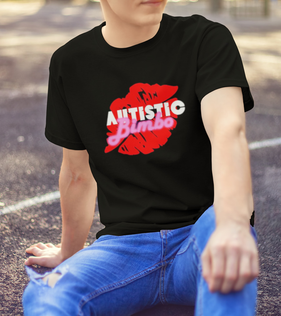 Autistic Bimbo Red Lips T-Shirt
