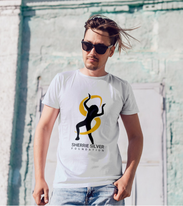Sherrie Silver Foundation Dancing Silhouette With Yellow Ribbon T-Shirt