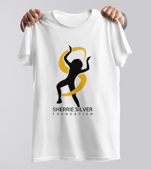 Sherrie Silver Foundation Dancing Silhouette With Yellow Ribbon T-Shirt