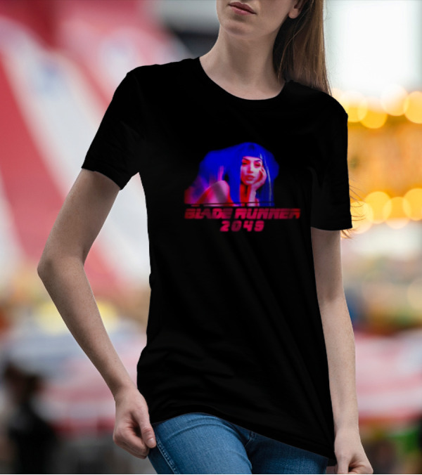 Blade Runner 2049 Neon Portrait Style With Futuristic Aesthetic T-Shirt