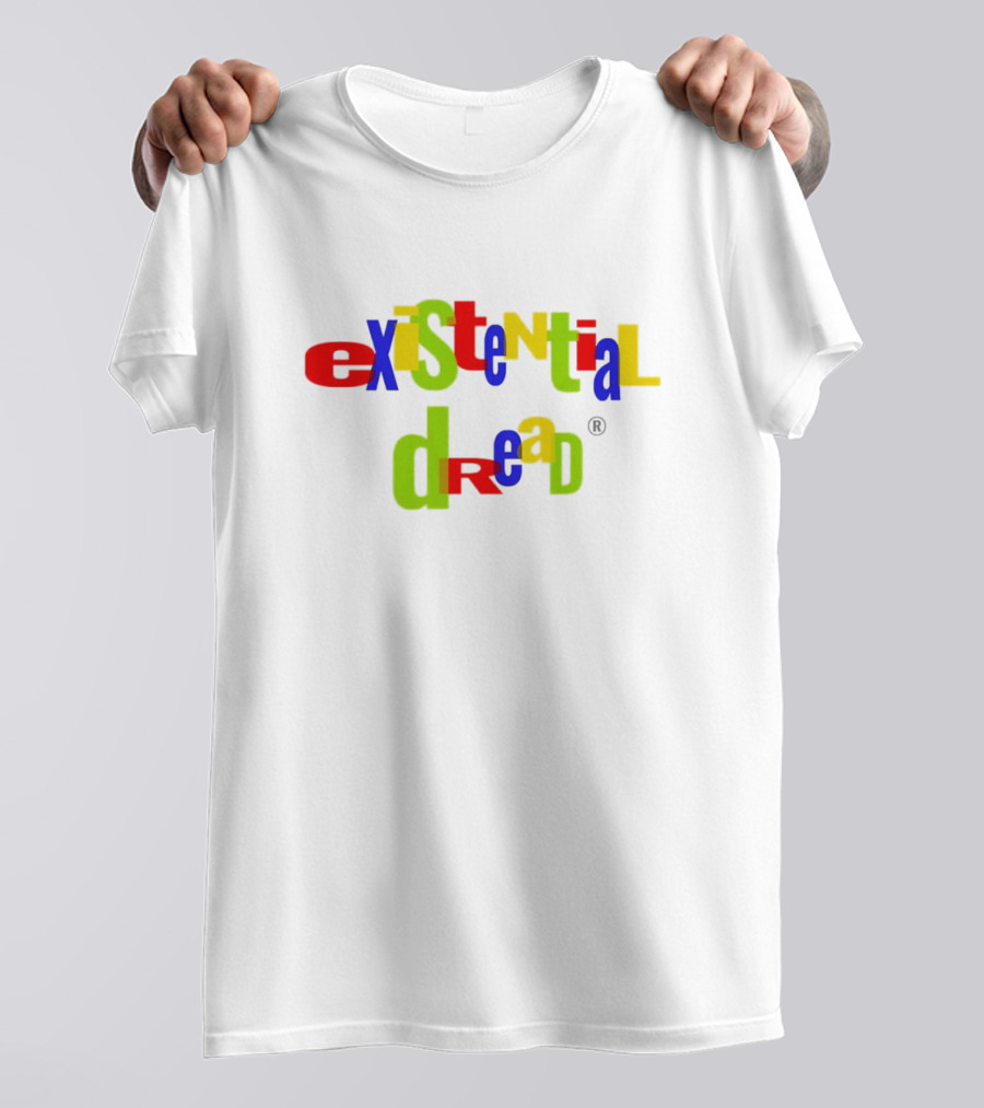 Existential Dread Colorful Block Letters T-Shirt