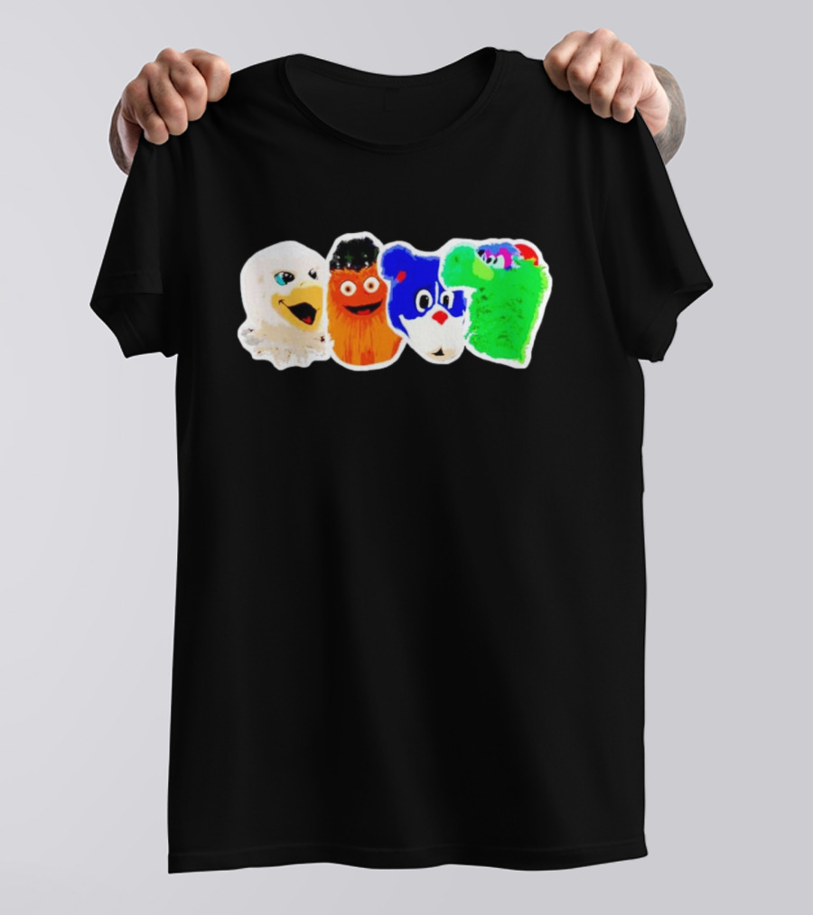 Philadelphia Eagles Flyers Phillies Phanatic Mascots T-Shirt