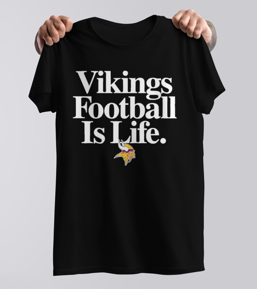 Minnesota Vikings Football Is Life With Iconic Viking Helmet T-Shirt