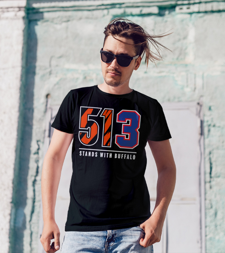 Bengals 513 Stands With Buffalo Football Solidarity T-Shirt