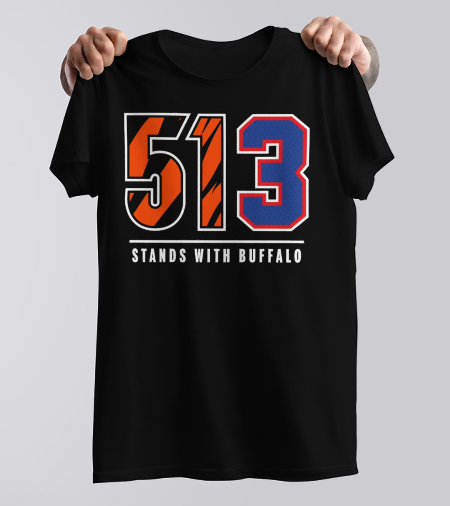 Bengals 513 Stands With Buffalo Football Solidarity T-Shirt