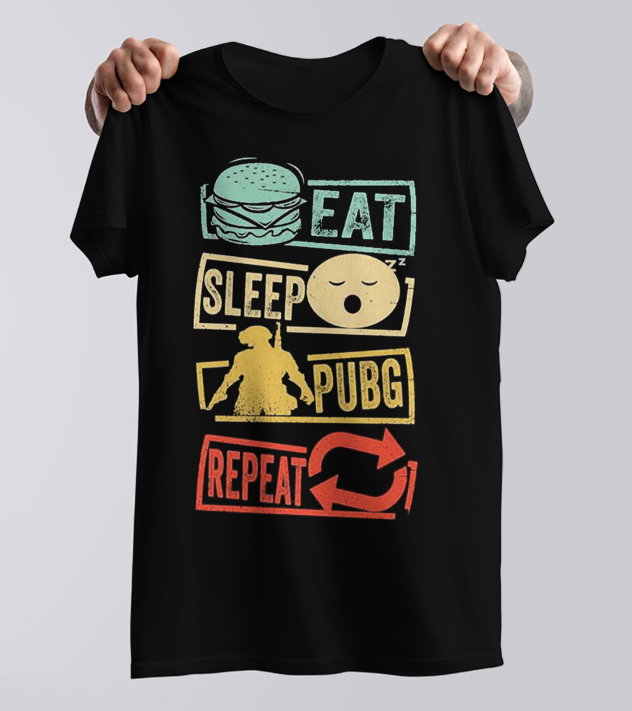 Eat Sleep PUBG Repeat Gaming Lifestyle Cycle T-Shirt