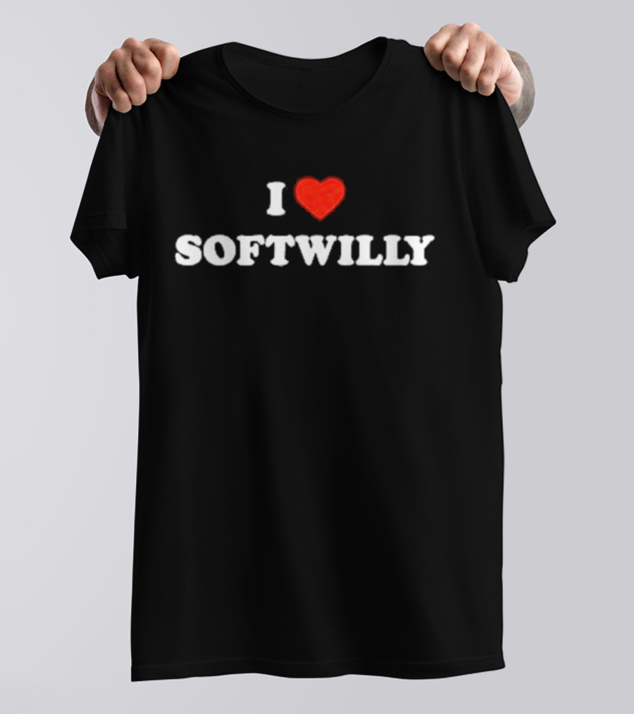 I Love Softwilly Merchandise Icon With Heart T-Shirt