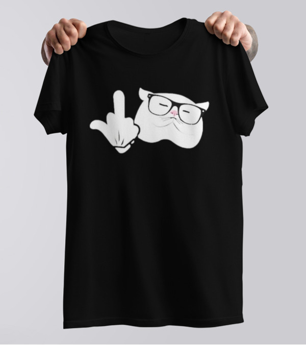 Steve Habetler Catturd Birdturd Glasses Cat Gesture T-Shirt