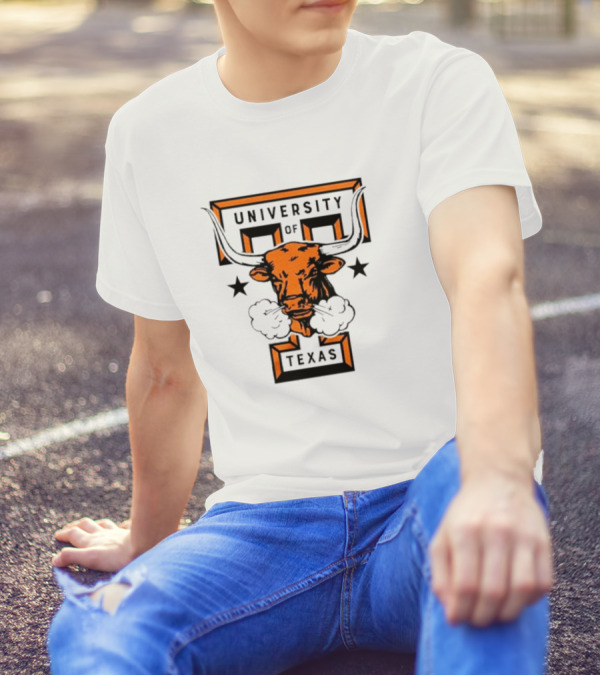 University Of Texas Longhorn Monogram Smoky Bull T-Shirt