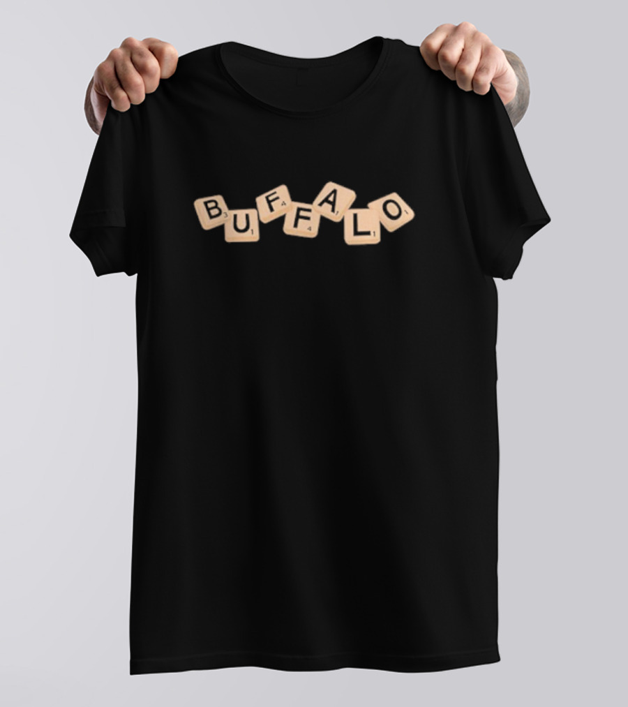 BUFFALO Scrabble-Inspired Word Game Tiles T-Shirt