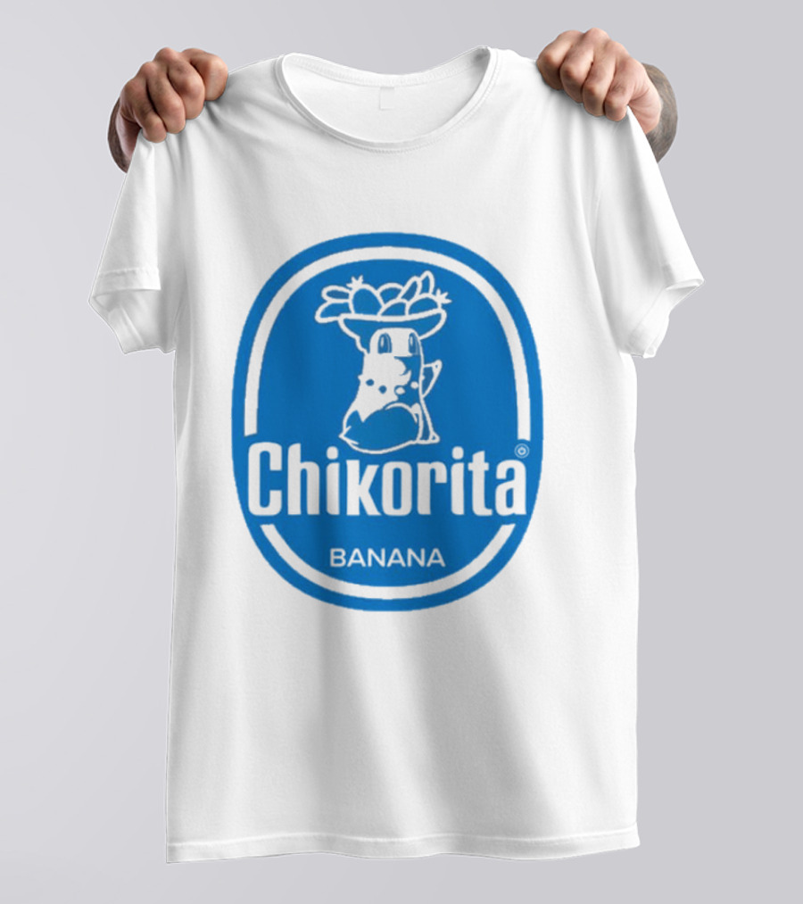 Chikorita Banana Crossover Logo Black And Blue T-Shirt