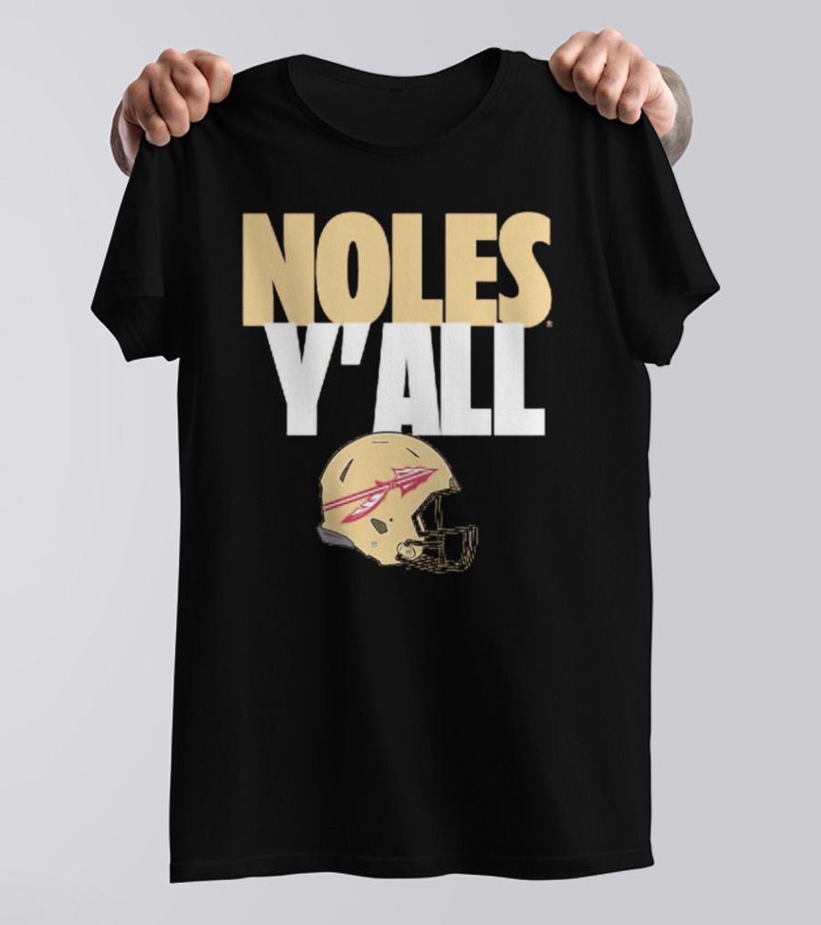 Noles Y'all Florida State Seminoles Helmet T-Shirt