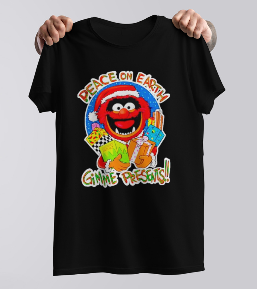 Peace On Earth Gimme Presents Muppets Santa T-Shirt