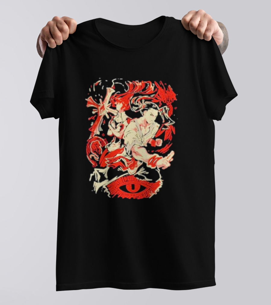 Xenogears Alpha Omega Eye Character Dynamic Red White T-Shirt