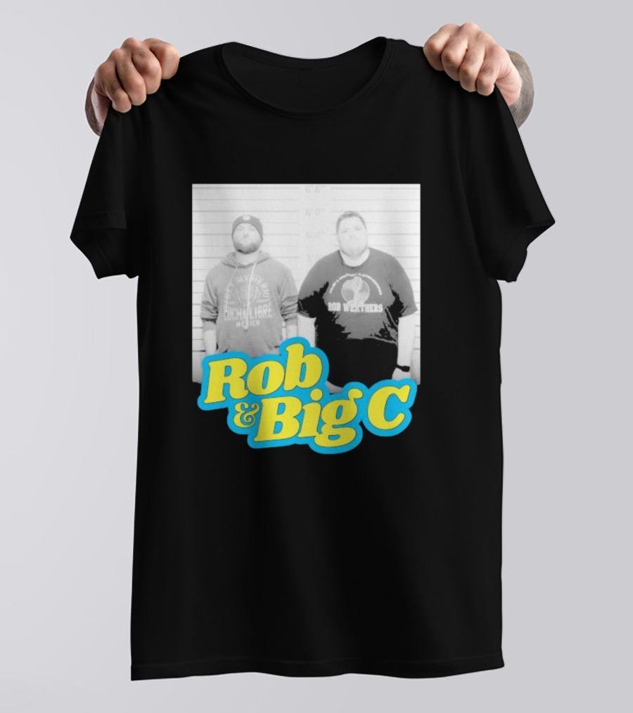 Rob And Big C Bob Wrestlers Mugshot T-Shirt
