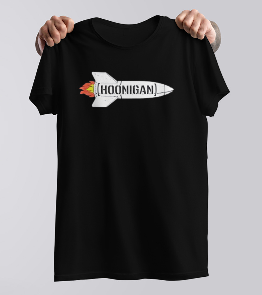 Hoonigan Rocket With Flames T-Shirt