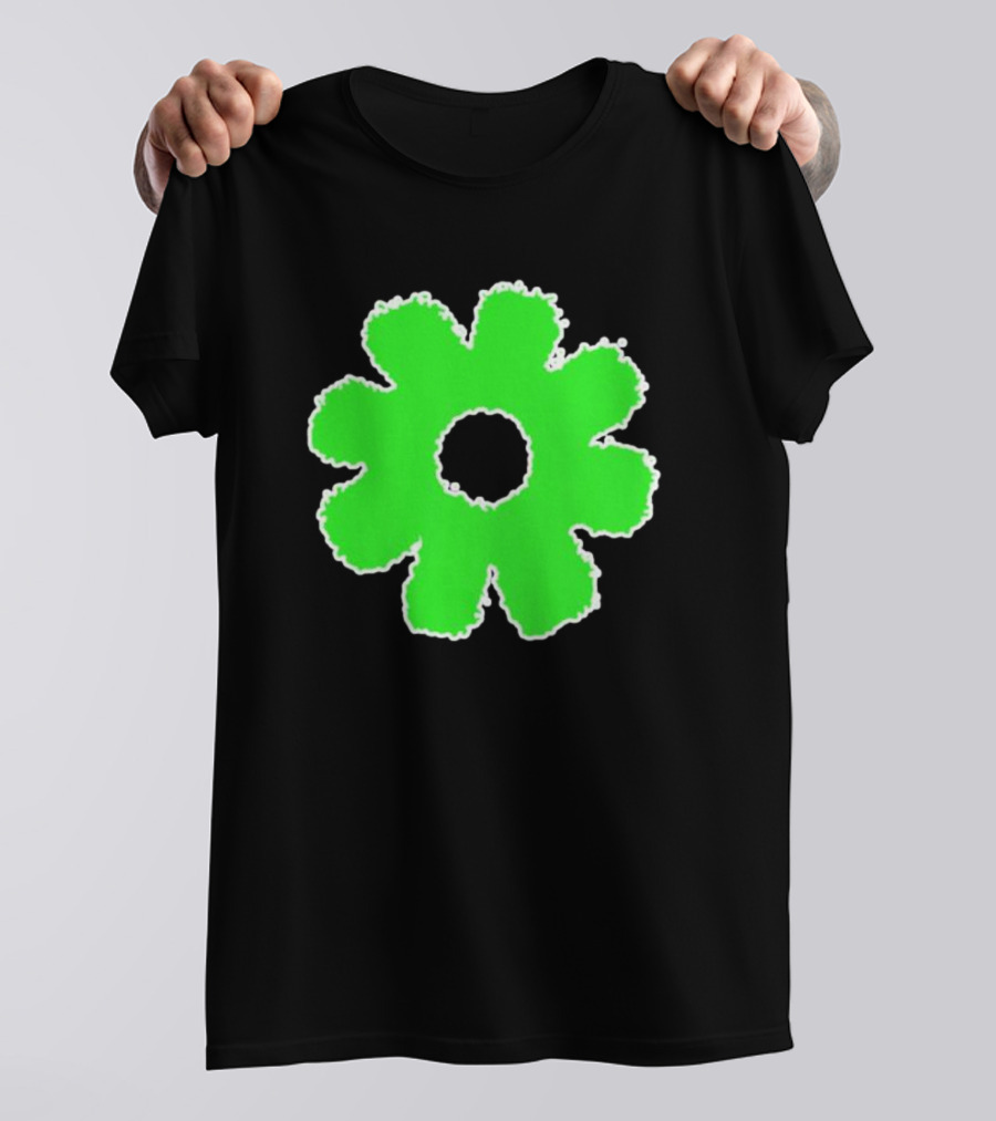 Scowl Neon Green Flower T-Shirt
