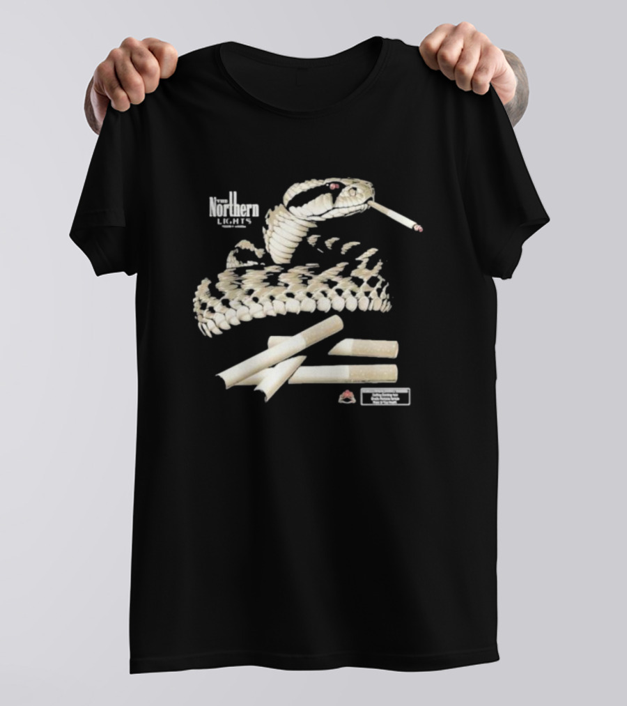 Northern Lights Snake With Smoking T-Shirt