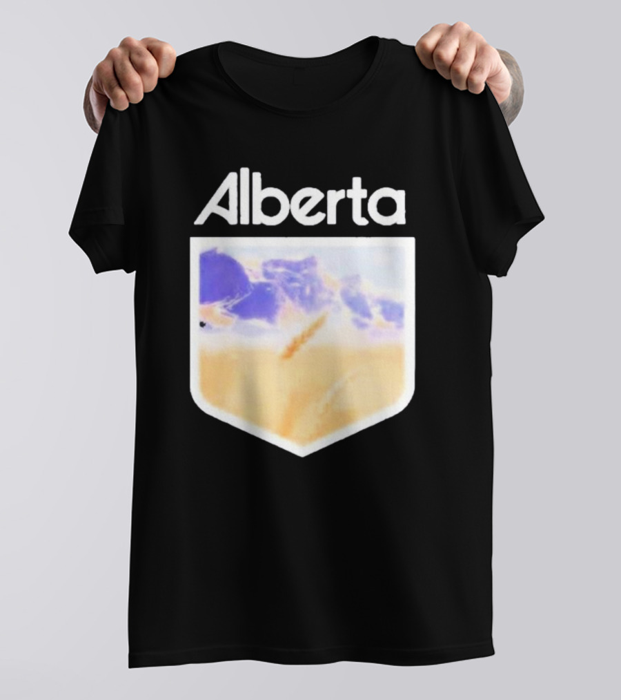 Alberta Mountain Scenic Shield Vitamin Deer Alberta Life T-Shirt