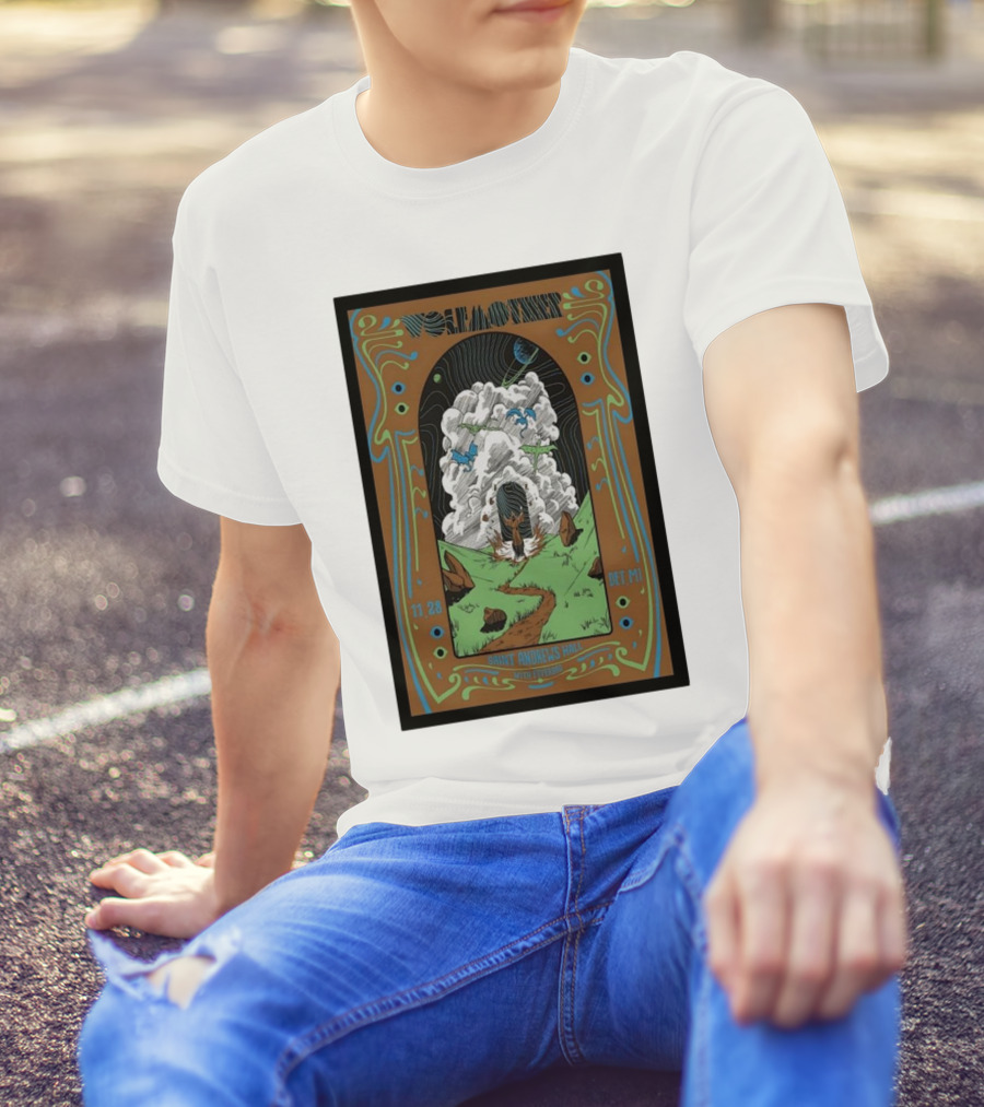 Wolfmother Saint Andrews Hall Detroit November 28 Concert Poster Art With Psychedelic Cloud And Path T-Shirt