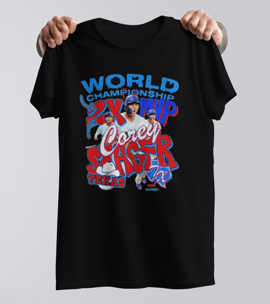 World Championship 2X MVP Corey Seager Texas Rangers T-Shirt