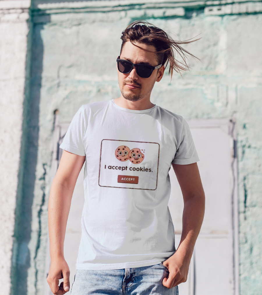 I Accept Cookies Accept Button With Cookie Images T-Shirt