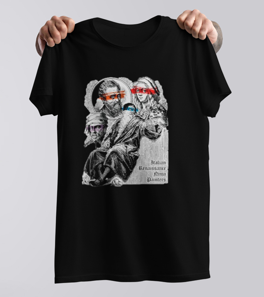Italian Renaissance Ninja Painters Graphic Mashup T-Shirt