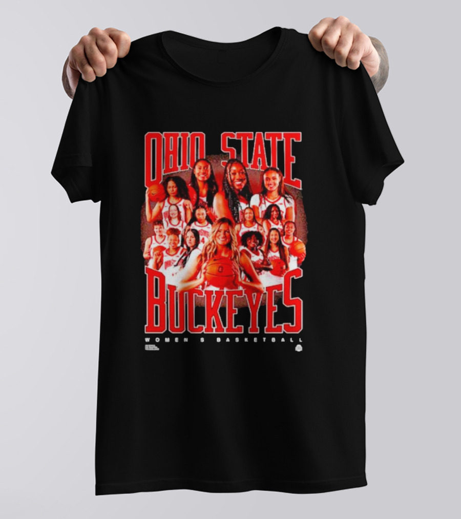 Ohio State Buckeyes Women's Basketball Team Players Group Photo T-Shirt