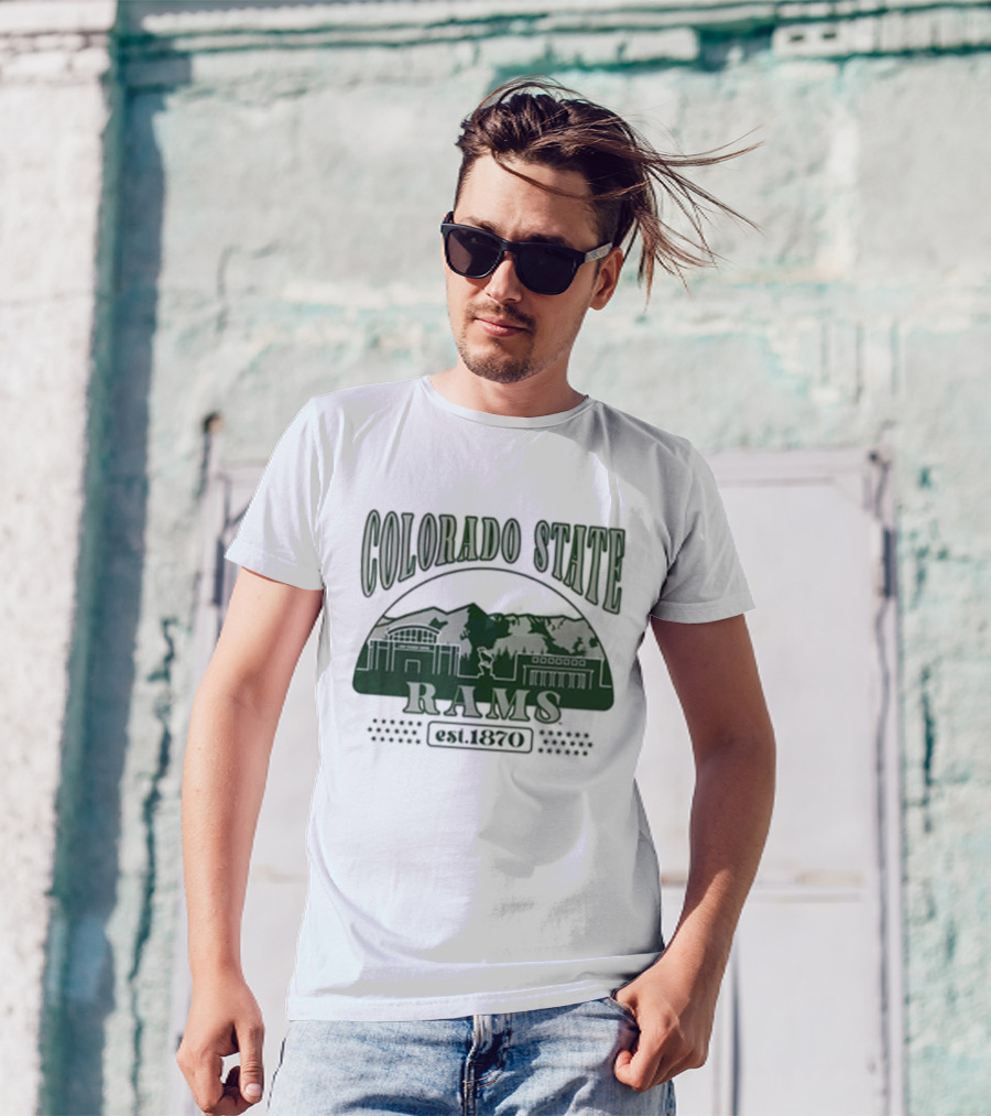 Colorado State Rams Est 1870 Campus Mountains T-Shirt