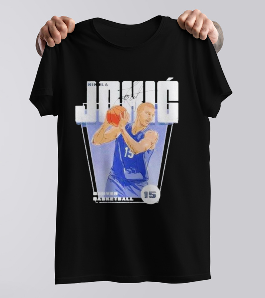 Nikola Jokic 15 Denver Basketball Premiere T-Shirt