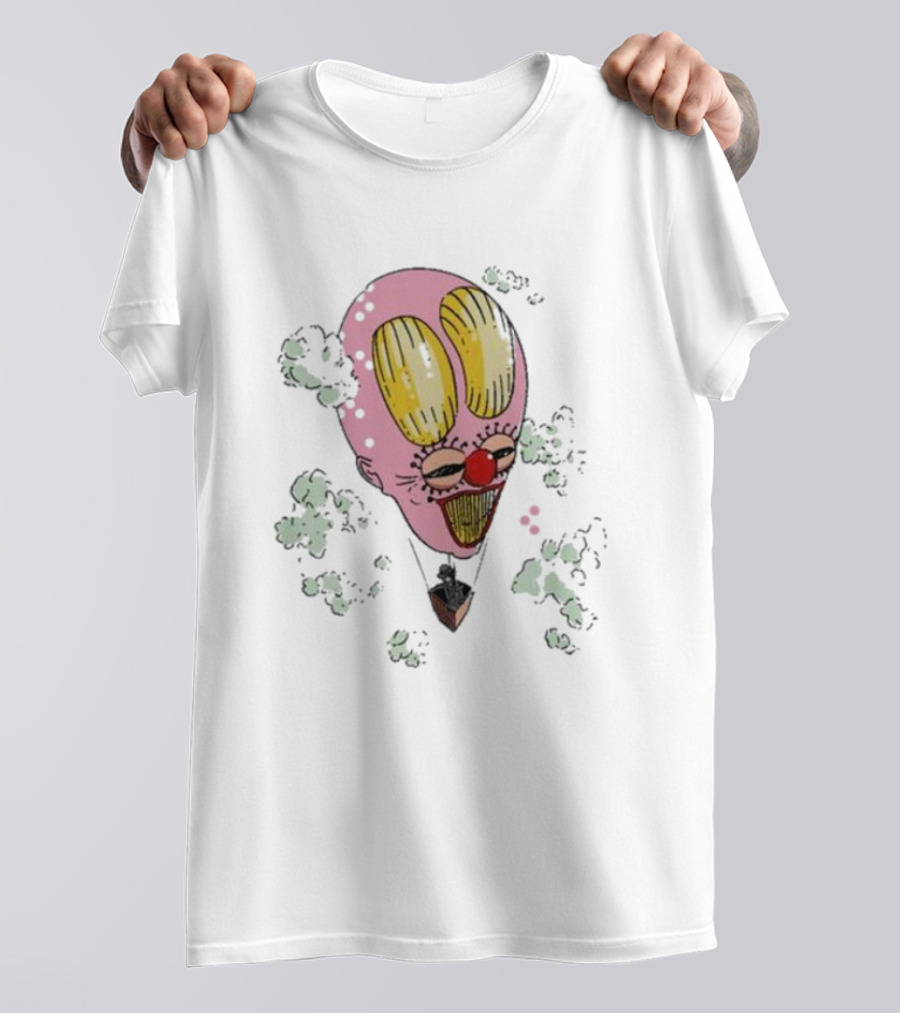 Balloon Head In Cloud With Clown Face T-Shirt