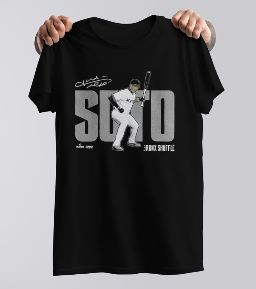 Soto Bronx Shuffle New York Yankees Player Signature T-Shirt