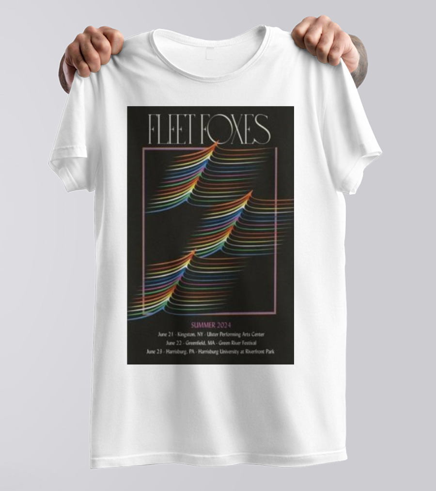 Fleet Foxes Summer 2024 Tour Kingston Greenfield Harrisburg T-Shirt