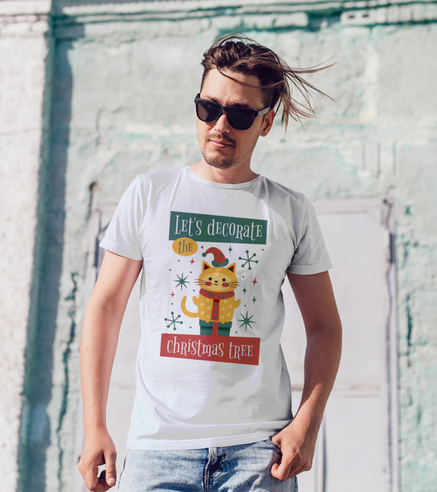Let's Decorate The Christmas Tree Cat T-Shirt