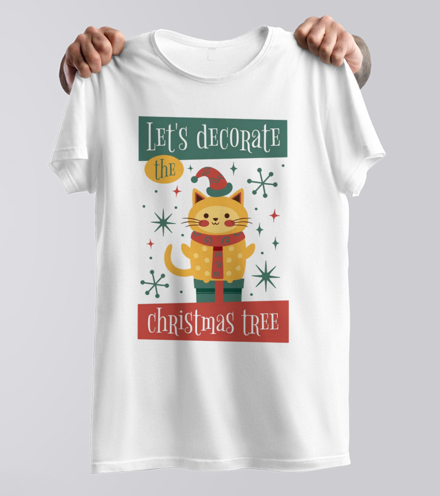 Let's Decorate The Christmas Tree Cat T-Shirt