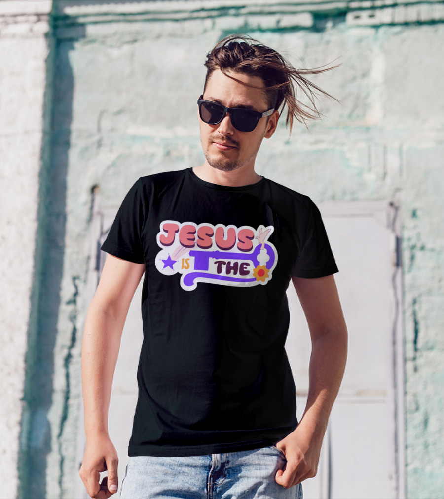 Jesus Is The Key With Dove And Star Elements T-Shirt