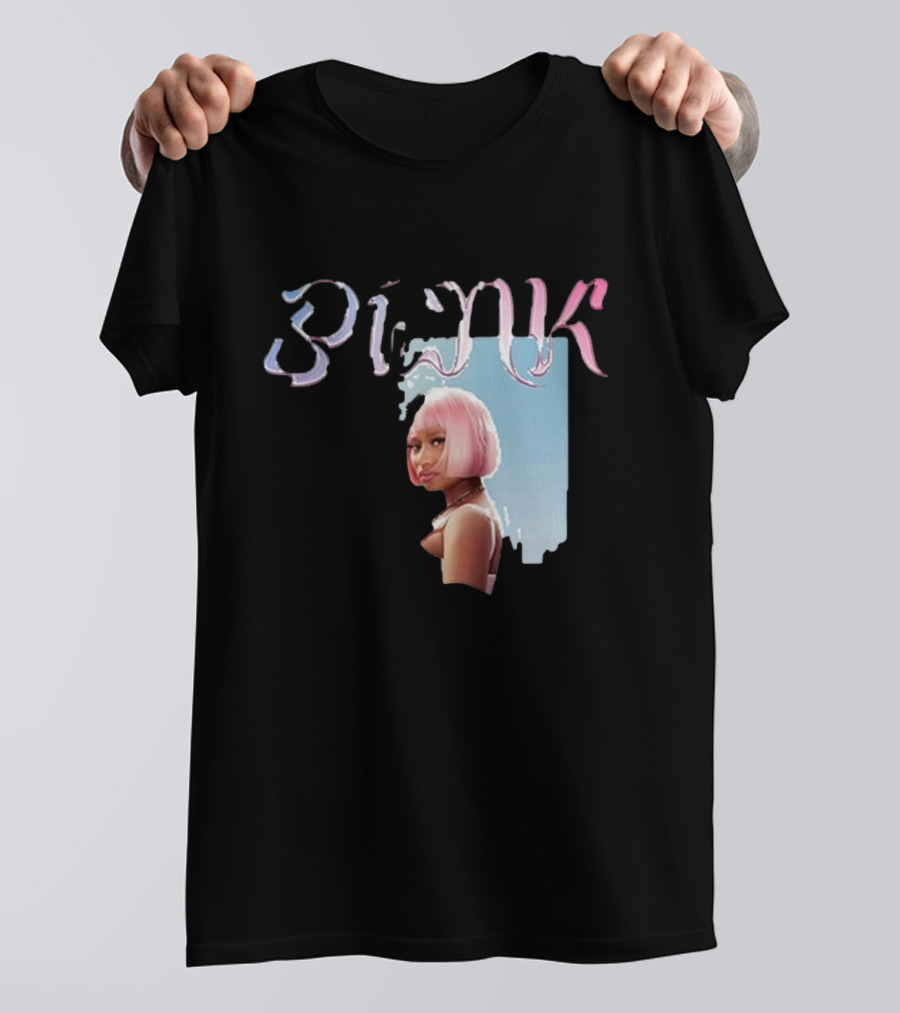 BLΛƆK Nicki Minaj Pink Photo T-Shirt