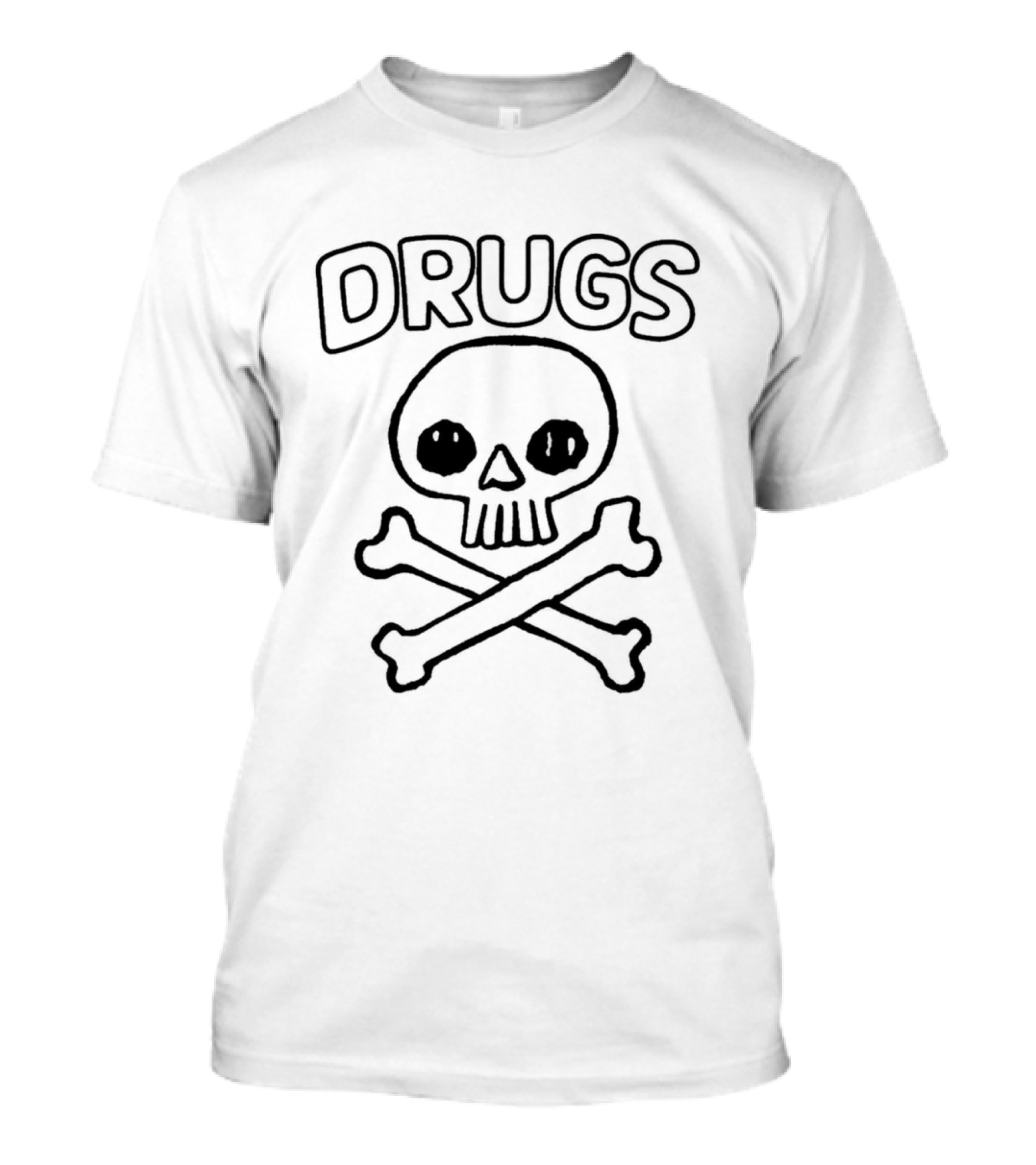 Night Channels Skull And Crossbones Drugs T-Shirt